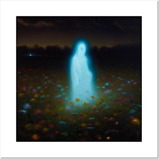 Ghost in field Posters and Art